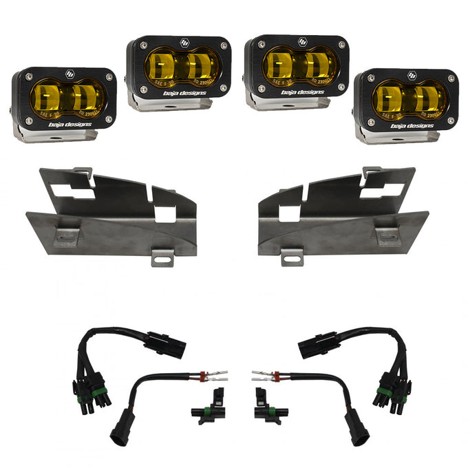 Dual S2 SAE Fog Pocket Light Kit <br> 19-24 Ram 1500
