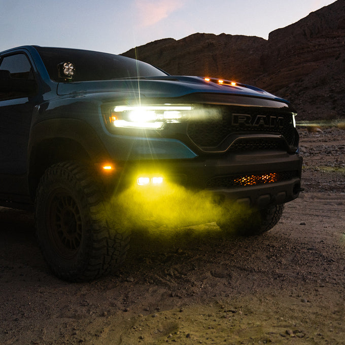 Dual S2 SAE Fog Pocket Light Kit <br> 19-24 Ram 1500