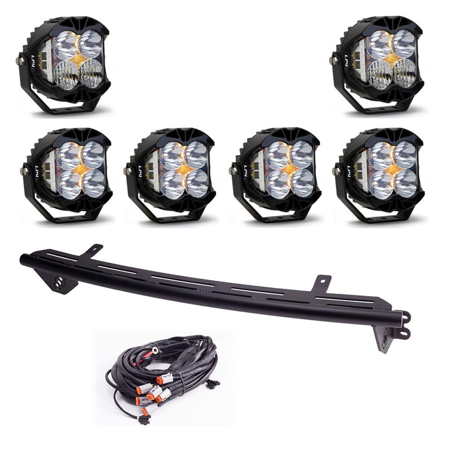 LP4 Driving Combo Bull Bar Light Kit w/ Upfitter <br> 23-25 Ford F-250 F-350 Super Duty