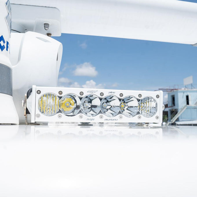 OnX6+ White Straight LED Light Bar <br> Length 10in X Depth 4.29in X Height 2.69in