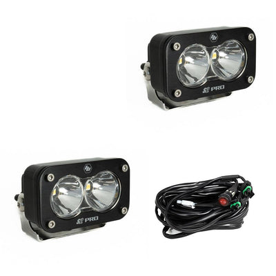 S2 Pro Series LED Light Pods Spot Pattern <br> Length 2.93in X Depth 1.68in X Height 1.76in