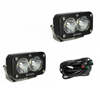 S2 Pro Series LED Light Pods Spot Pattern <br> Length 2.93in X Depth 1.68in X Height 1.76in