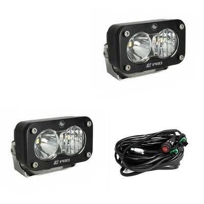 S2 Pro Series LED Light Pods Driving Combo Pattern <br> Length 2.93in X Depth 1.68in X Height 1.76in