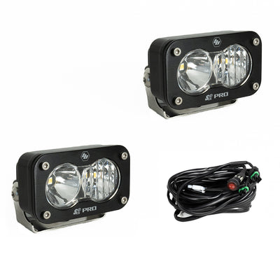 S2 Pro Series LED Light Pods Driving Combo Pattern <br> Length 2.93in X Depth 1.68in X Height 1.76in
