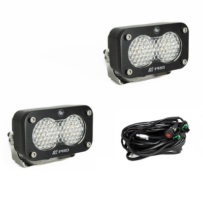 S2 Pro Series LED Light Pods Work/Scene Pattern <br> Length 2.93in X Depth 1.68in X Height 1.76in