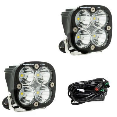 Squadron Pro Black LED Auxiliary Light Pod Pair <br> Length 3.07in X Depth 2.77in X Height 3.07in
