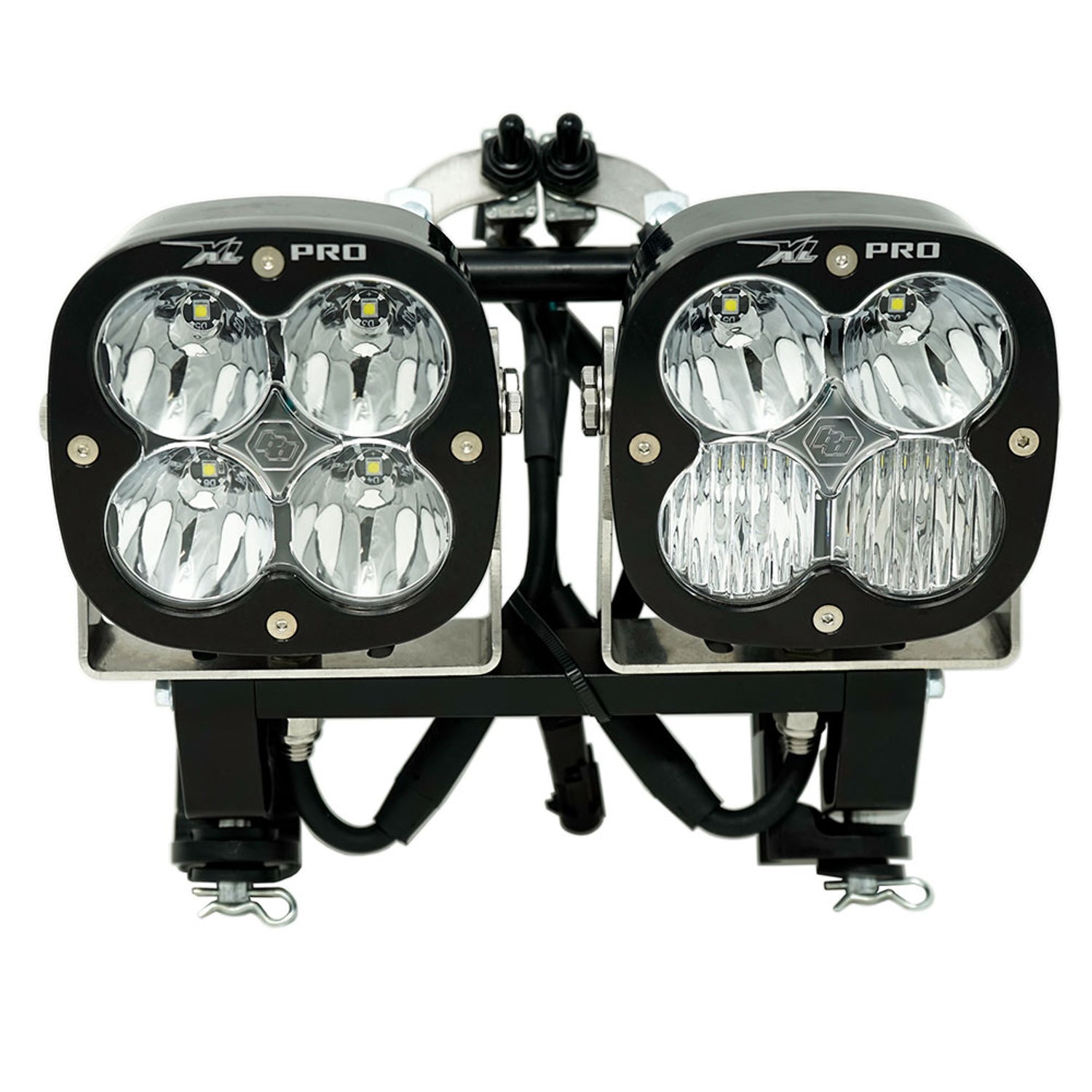 XL Pro Dual Motorcycle Race Light Kit <br> Length 4.43in X Depth 3.65in X Height 4.43in