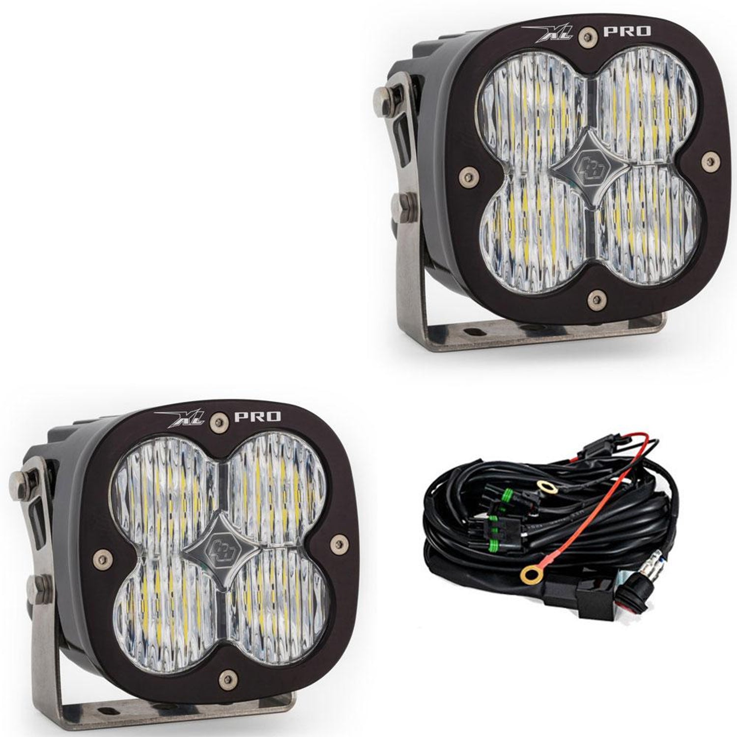 XL Pro LED Auxiliary Light Pod Pair <br> Length 4.43in X Depth 3.65in X Height 4.43in