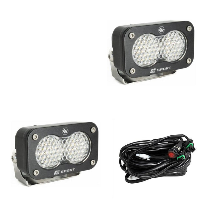S2 Sport Work/Scene Pair LED Work Light <br> Length 2.93in X Depth 1.68in X Height 1.76in