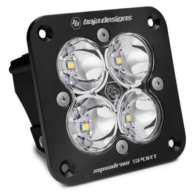 Squadron Sport Black Flush Mount LED Spot <br> Length 3.07in X Depth 2.77in X Height 3.07in