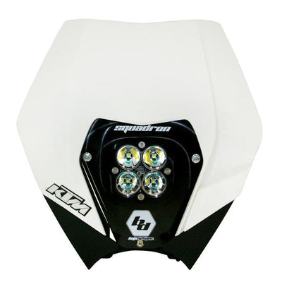 Squadron Sport (A/C) Headlight Kit with Shell <br> 08-11 KTM 200 250 300 450 530 XC-W XC-F XC