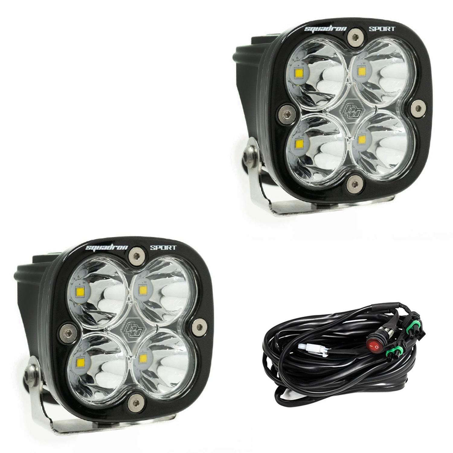 Squadron Sport Spot LED Light Pod Pair <br> Length 3.07in X Depth 2.77in X Height 3.07in