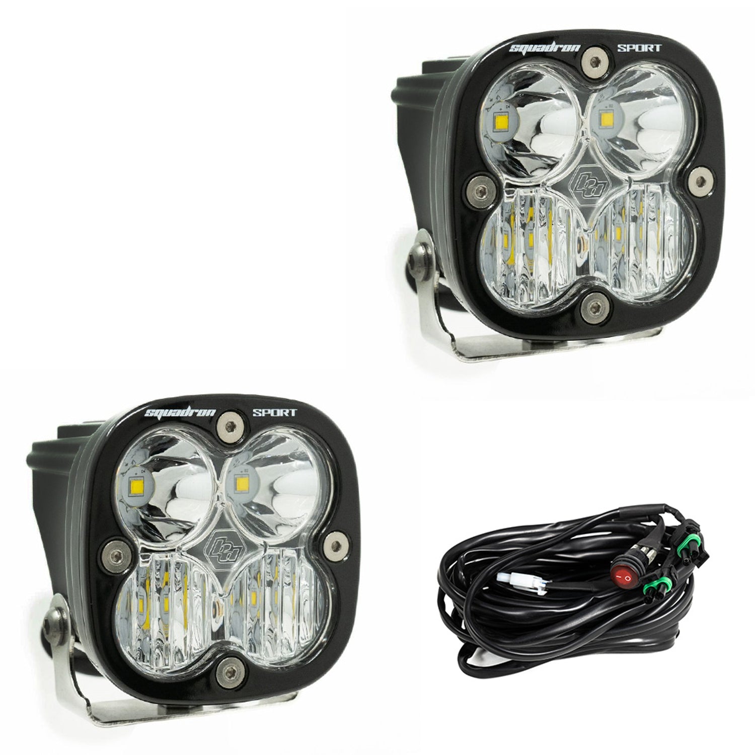Squadron Sport Driving/Combo Pair LED Light Pods <br> Length 3.07in X Depth 2.77in X Height 3.07in