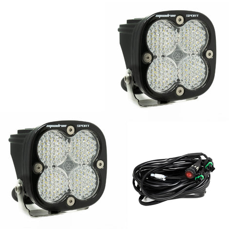 Squadron Sport Work/Scene Pair LED Light Pods - Clear <br> Length 3.07in X Depth 2.77in X Height 3.07in