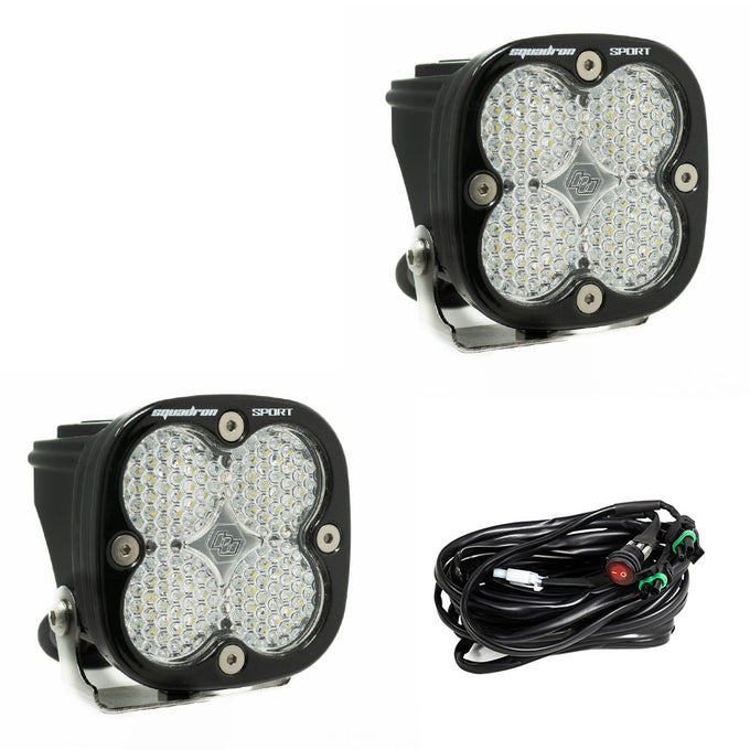 Squadron Sport Work/Scene Pair LED Light Pods - Clear <br> Length 3.07in X Depth 2.77in X Height 3.07in