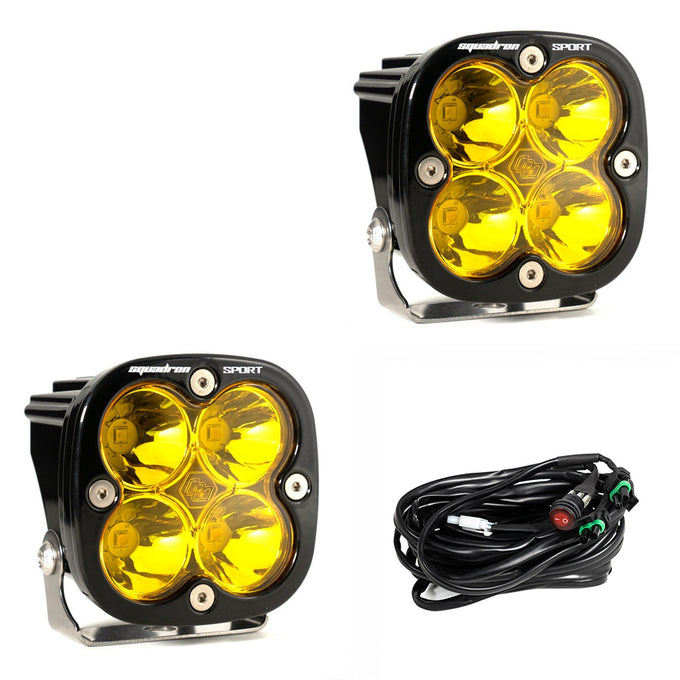 Squadron Sport Spot LED Light Pods - Amber <br> Length 3.07in X Depth 2.77in X Height 3.07in