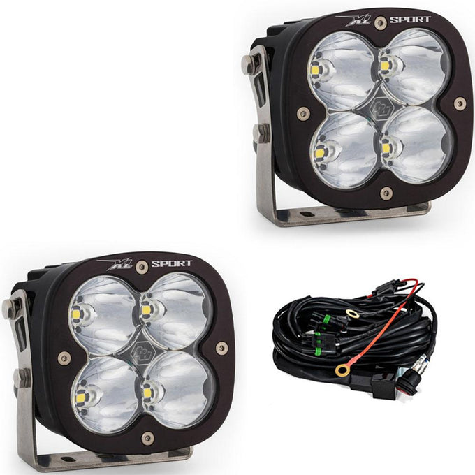 XL Sport Series High Speed Spot Pair LED Light Pod <br> Length 4.43in X Depth 3.65in X Height 4.43in