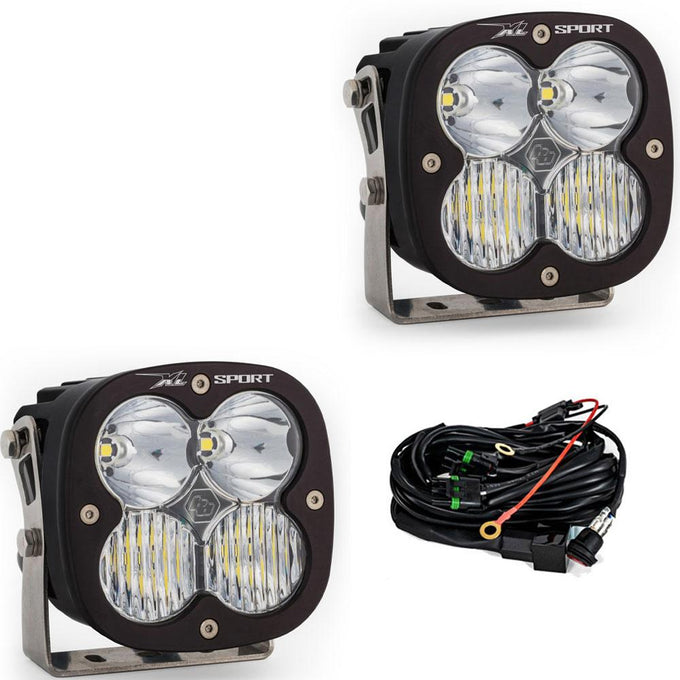 XL Sport Series Driving Combo Pair LED Light Pod <br> Length 4.43in X Depth 3.65in X Height 4.43in