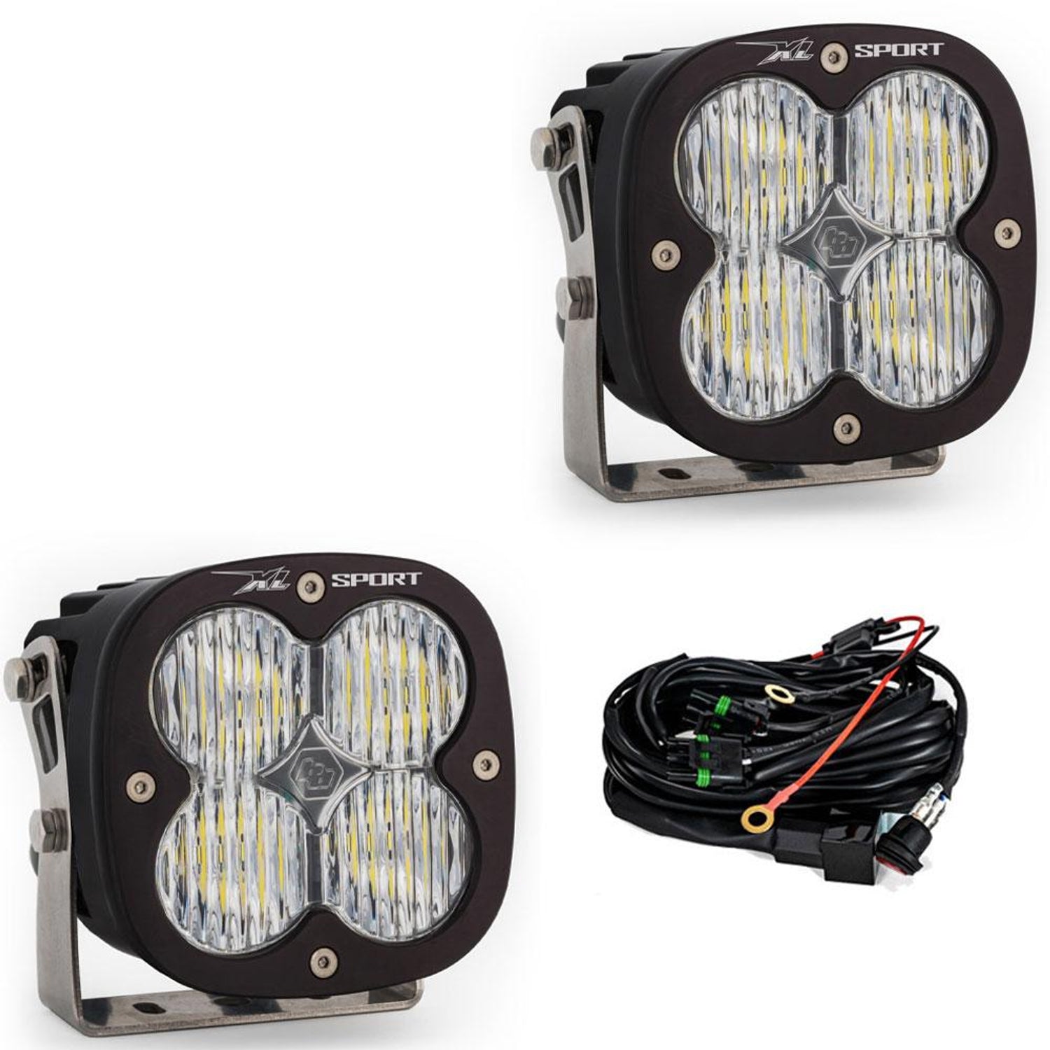 XL Sport Series Wide Cornering LED Light Pod <br> Length 4.43in X Depth 3.65in X Height 4.43in