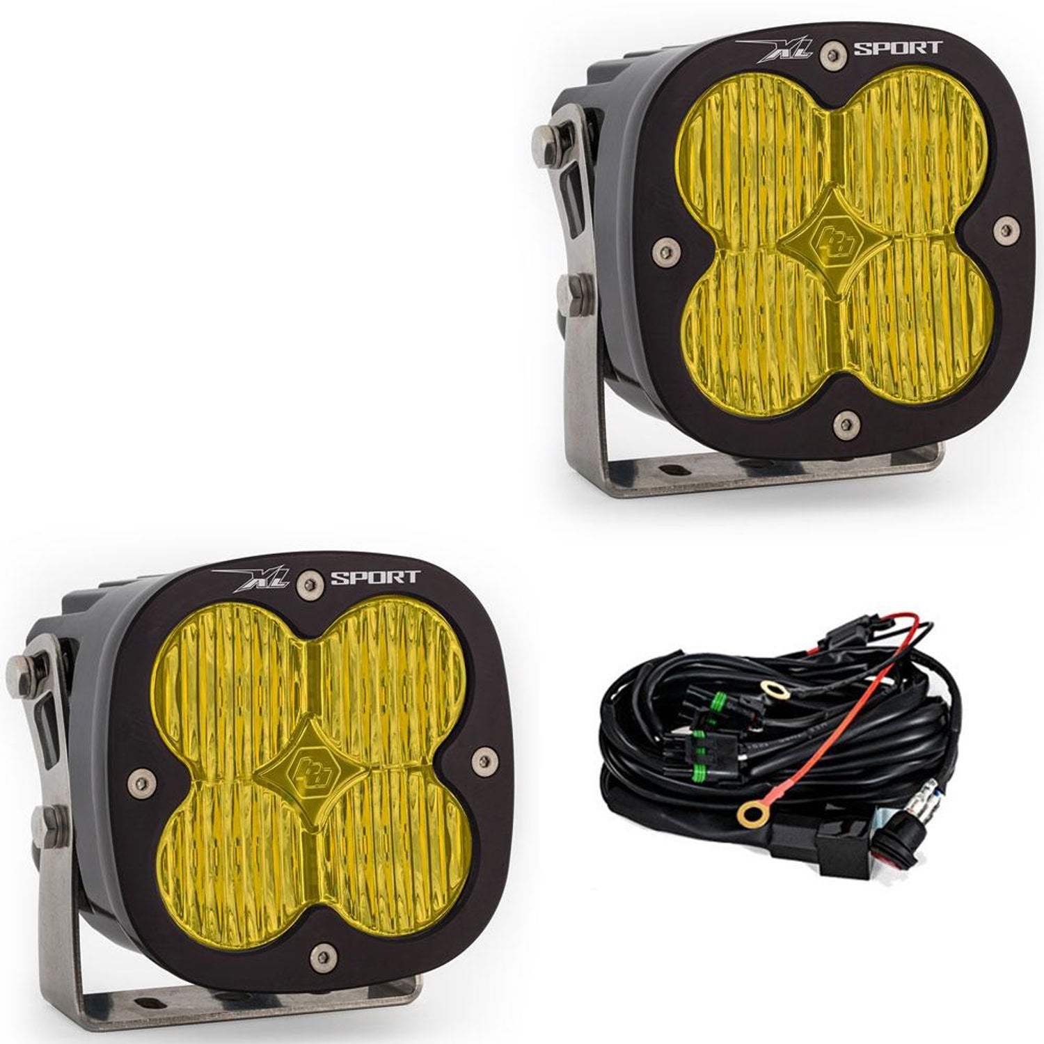 XL Sport Series Wide Cornering LED Light Pods <br> Length 4.43in X Depth 3.65in X Height 4.43in