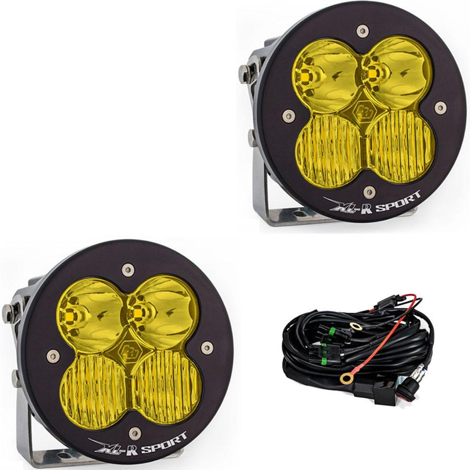 XL-R Sport Pair Driving/Combo - Amber <br> Length 5.24in X Depth 3.65in X Height 5.24in