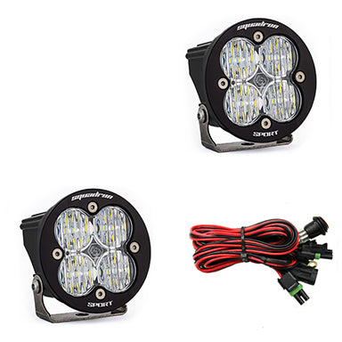 Squadron R Sport Wide Cornering Pair LED Light Pod <br> Length 3.5in X Depth 2.77in X Height 3.5in