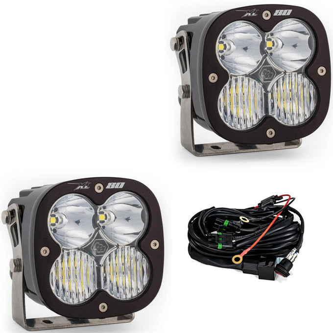 XL80 LED Auxiliary Light Pod Pair <br> Length 4.43in X Depth 3.65in X Height 4.43in
