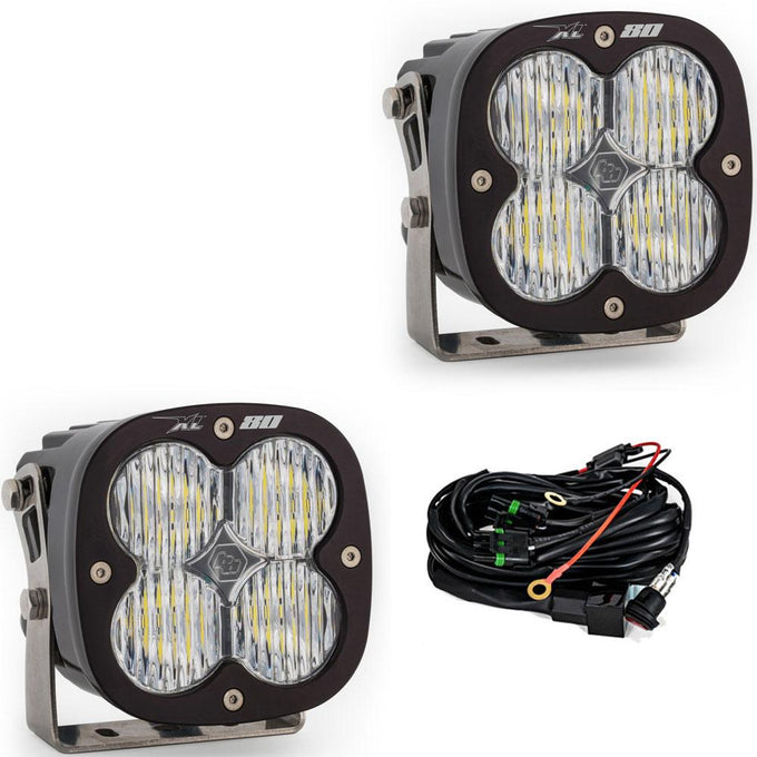 XL80 LED Auxiliary Light Pod Pair <br> Length 4.43in X Depth 3.65in X Height 4.43in