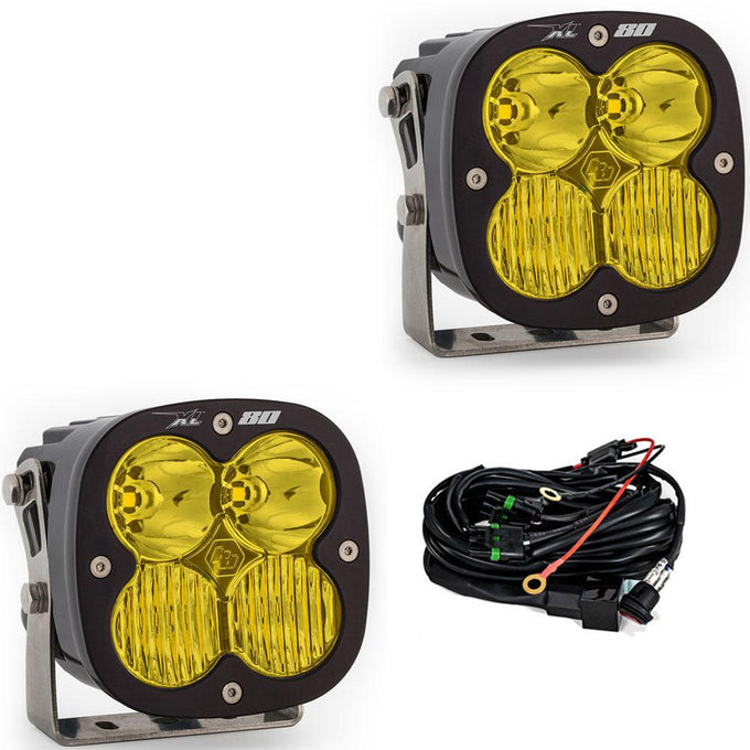 XL80 LED Auxiliary Light Pod Pair <br> Length 4.43in X Depth 3.65in X Height 4.43in