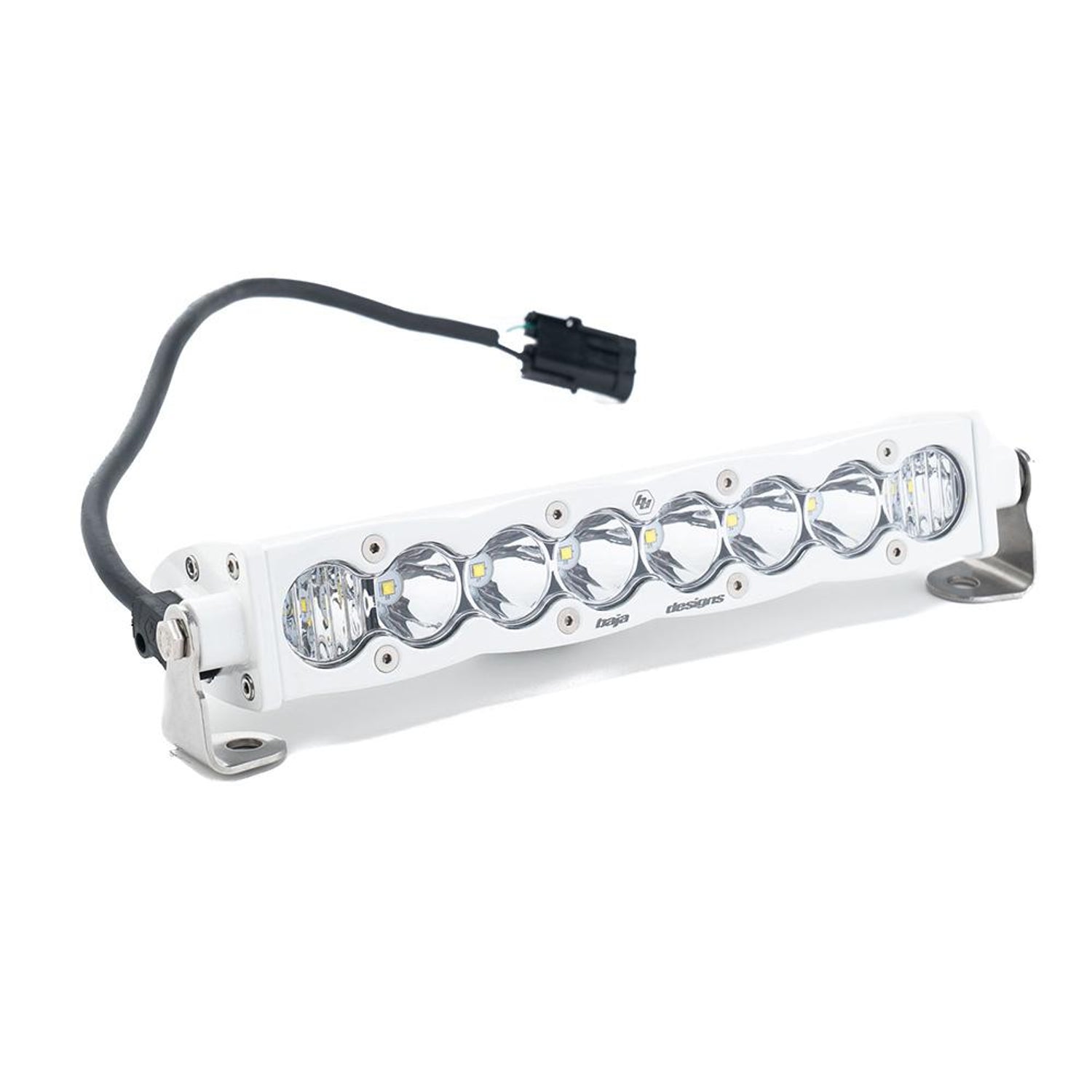 S8 White Straight LED Light Bar <br> Length 10in X Depth 3in X Height 1.6in