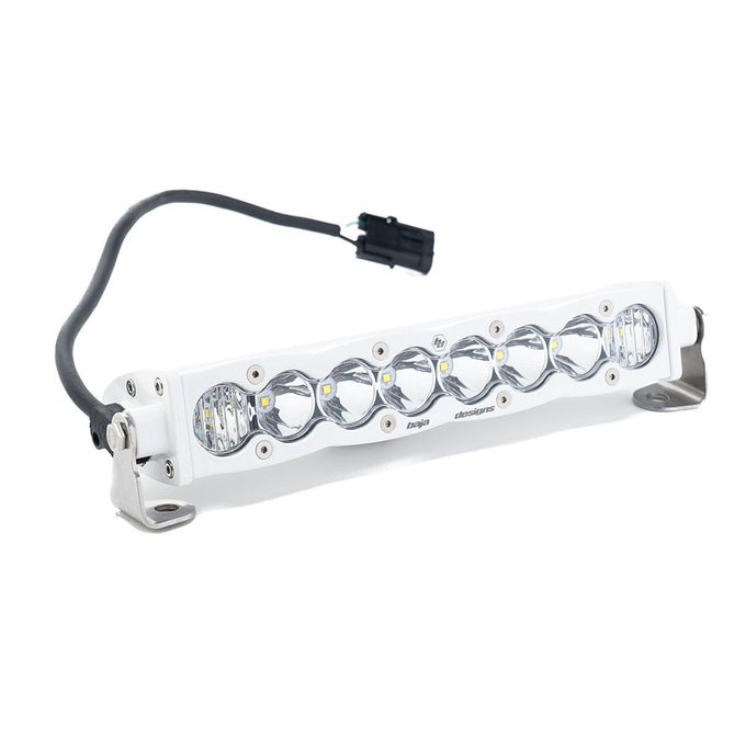 S8 White Straight LED Light Bar <br> Length 10in X Depth 3in X Height 1.6in