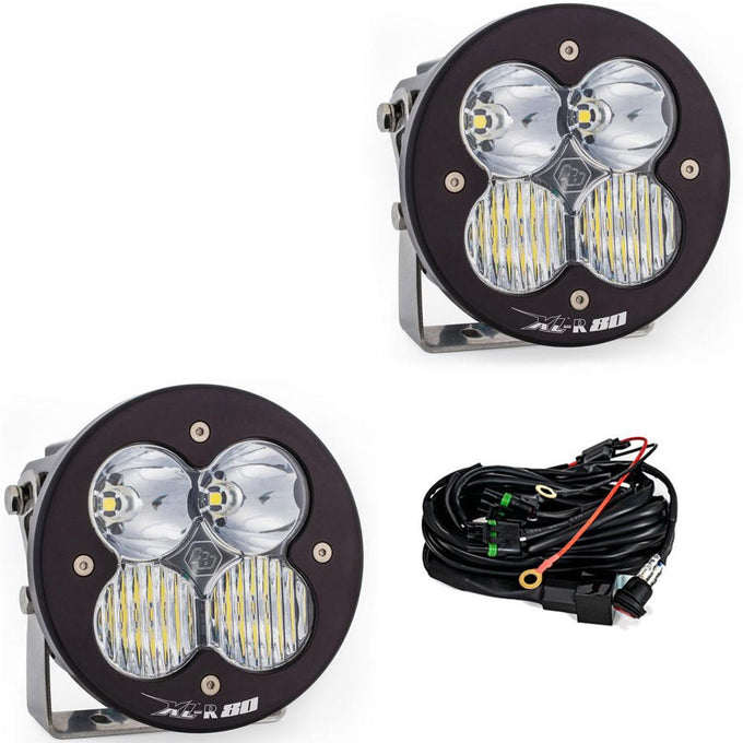 XL-R 80 LED Auxiliary Light Pod Pair <br> Length 5.24in X Depth 3.65in X Height 5.24in