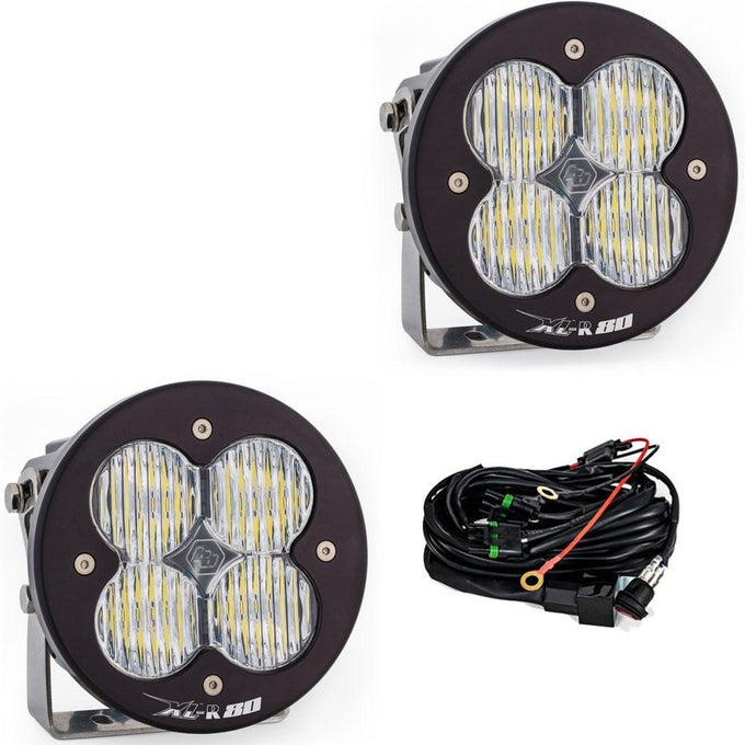 XL-R 80 LED Auxiliary Light Pod Pair <br> Length 5.24in X Depth 3.65in X Height 5.24in