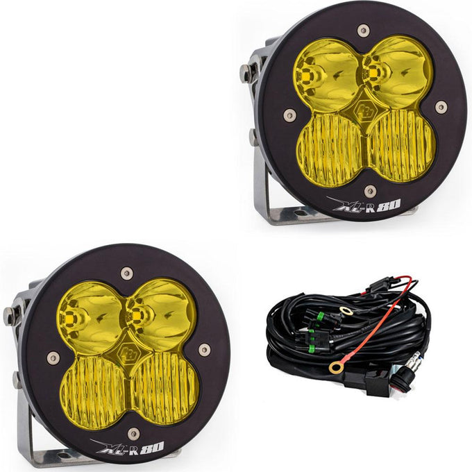 XL-R 80 LED Auxiliary Light Pod Pair <br> Length 5.24in X Depth 3.65in X Height 5.24in