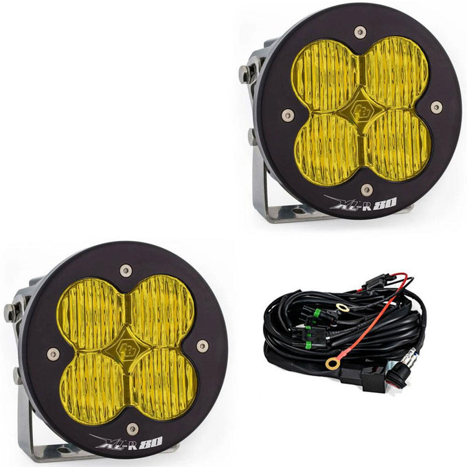 XL-R 80 LED Auxiliary Light Pod Pair <br> Length 5.24in X Depth 3.65in X Height 5.24in