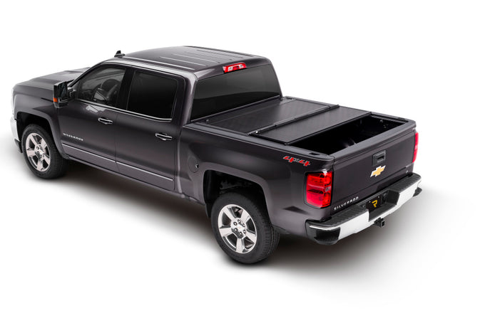 6.58 Ft. Bed Hard Folding Tonneau Cover <br> 14-18 Chevy Silverado/Sierra 1500/15-19 2500 HD