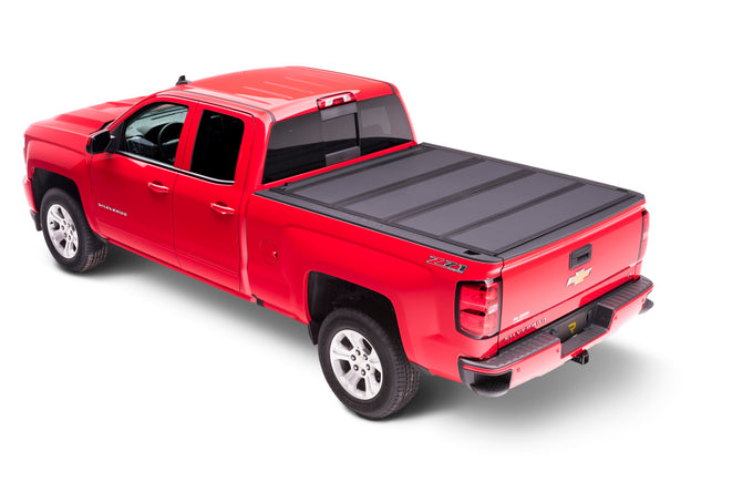 8.17 Ft. Bed Hard Folding Tonneau Cover Matte Finish <br> 14-18 Chevy Silverado/GMC Sierra 1500/15-19 2500 HD