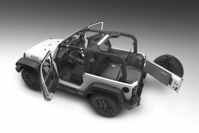 Front 3pc Floor Kit Incl Heat Shields <br> 2007-2010 Jeep Wrangler 2-Door