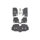 Front 4pc Floor Kit Incl Heat Shields <br> 2007-2016 Jeep Wrangler Unlimited 4-Door