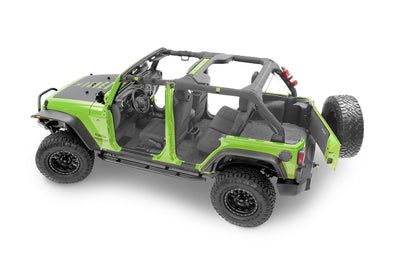 Front 4pc Floor Kit Incl Heat Shields <br> 2007-2016 Jeep Wrangler Unlimited 4-Door