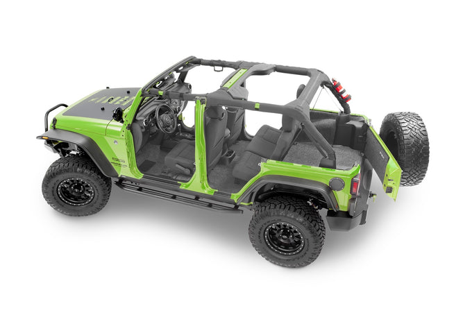 Front 4pc Floor Kit Incl Heat Shields <br> 2007-2016 Jeep Wrangler Unlimited 4-Door