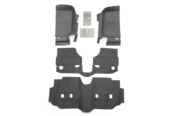 Front 4pc BedTred Floor Kit Incl Heat Shields <br> 2007-2016 Jeep Wrangler Unlimited 4-Door