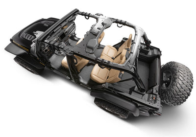 4pc Rear Cargo Kit w/o Gap Hider <br> 2018-2023 Jeep Wrangler 4-Door