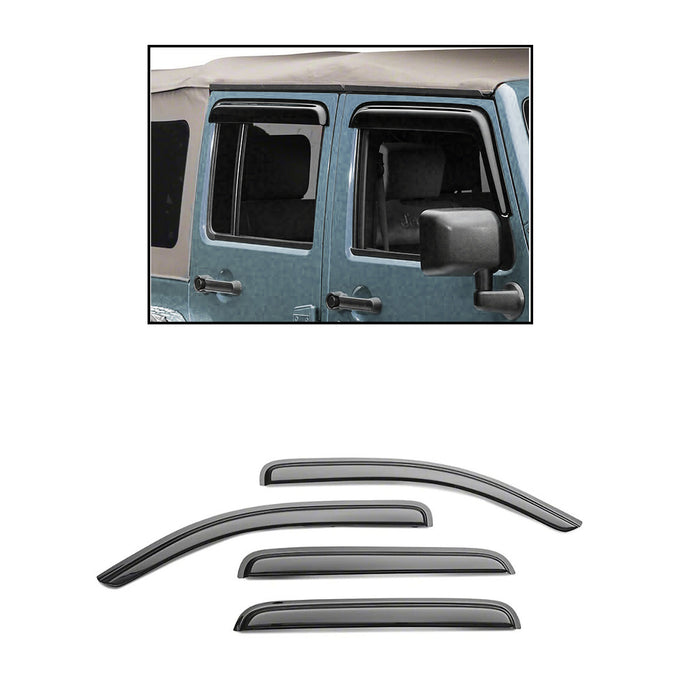 Rain Guards <br> 07-18 Jeep Wrangler JK