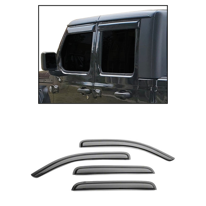 Tape-on Wind Deflectors <br> 18-24 Jeep Wrangler, Gladiator