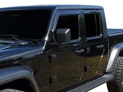 Tape-on Wind Deflectors <br> 18-24 Jeep Wrangler, Gladiator