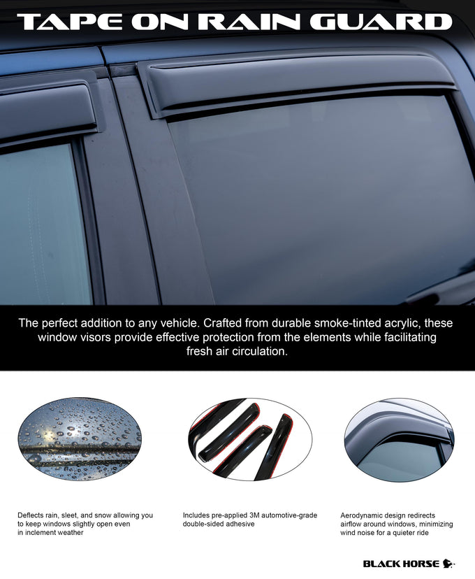 Tape-on Wind Deflectors <br> 01-07 Chevy/GMC Silverado Sierra 1500 25003500 Classic
