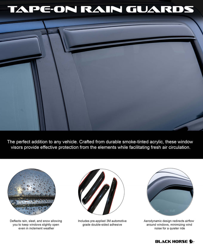 Tape-on Wind Deflectors <br> 21-24 Ford Bronco Sport