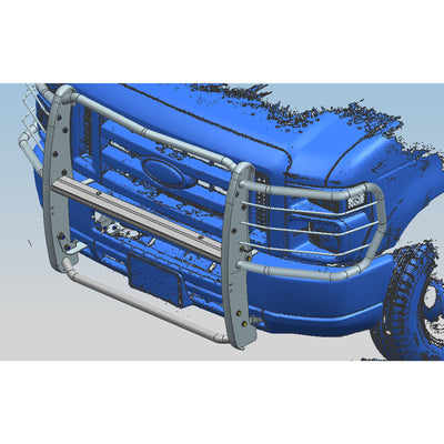 Black Powder Coat Grille Guard <br> 15-25 Ford E-350 E-450 Super Duty