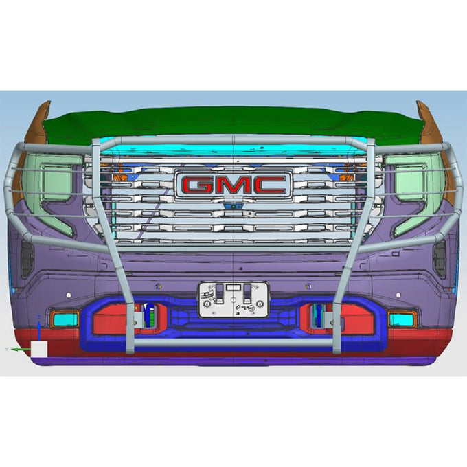 Black Powder Coat Grille Guard <br> 22-24 GMC Sierra 1500